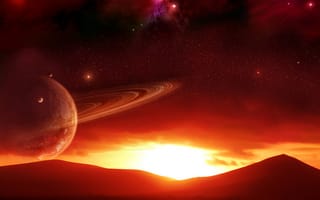 Картинка h1, nibiru, saturn, космос, стандартные, марс