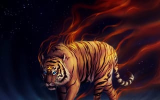 Картинка 2160x1920, abstract tiger, абстрактные, тигр