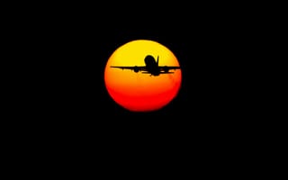 Картинка avion, солнце, самолет