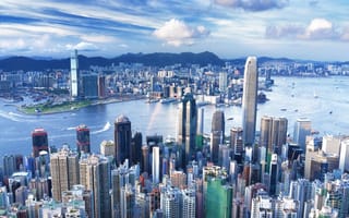 Картинка 4k, hd, metro, skyline, прекрасные, город, вид, горизонт, здания