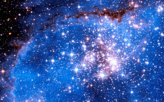 Картинка galaxy, galaxy hd, синие, галактика, звезды