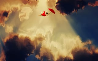 Картинка небо, облака, падение