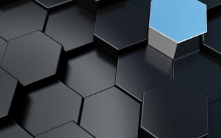 Картинка 3d, honeycombs, 3д, геометрия, шестиугольники