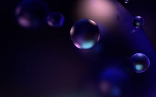 Картинка темные, дизайн, красочные, пузыри, освещение, сферы