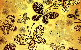 Картинка абстрактные, дизайн, бабочки