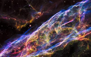 Картинка galaxy, veil nebula, галактика, космос, звезда, туманность