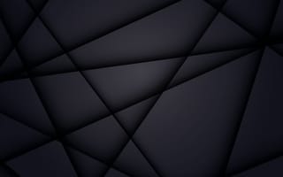 Картинка the black one, черные, темные, линии, светящиеся, сияние, многоугольник, тени
