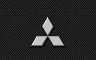Картинка mitsubishi, mitsubishi carbon, логотипы, карбон, митсубиси