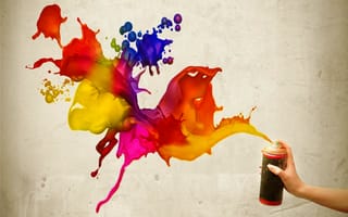 Картинка красочные, стена, рисунки, рука, креативные