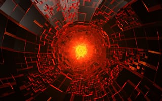 Картинка 3d, core, core red, абстрактные, красые, 3д