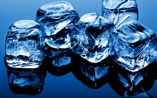 Картинка 3d ices, абстрактные, синие, 3д, лед, куб