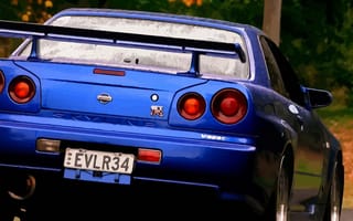 Картинка nissan, r34, skyline, ниссан, горизонт