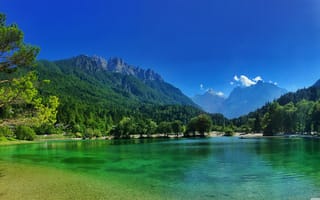 Картинка hd, shining water, синие, вода, сияние, сияющие