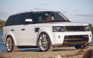 Картинка 4x4, range rover, белые, англия, британия, рендж, ровер