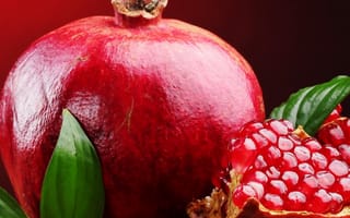 Картинка pomegranate, красые, фрукты, покинуть