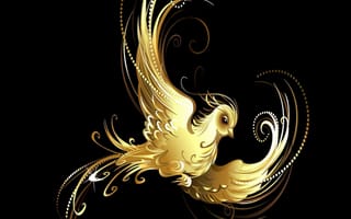 Картинка golden bird, птицы, золотые