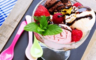 Картинка sundae, лед, шоколад