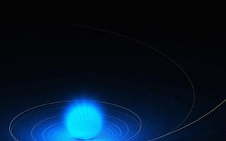 Картинка 2160x1920, blue ball, синие, мяч