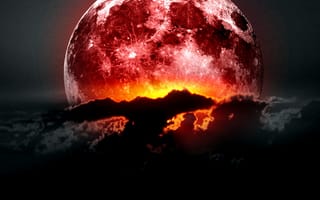 Картинка космос, планета, удивительные, горящий