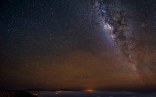 Картинка beach space, небо, космос, вода, море, пляж, звезда, океан