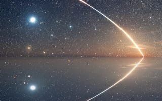 Картинка природа, пейзаж, звезды, отражение