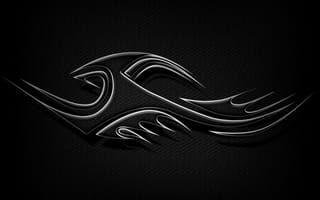 Картинка abstract black, carbon fiber tribal, абстрактные, черные, карбон, племенные, волокно