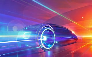 Картинка 4k, hd, car night lights, машины, ночь, свет, огни, трафик
