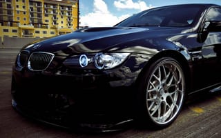 Картинка 3series, bmw, hd, m3, черные, свет, бмв, м3, диски