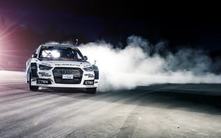 Картинка audi, drifting, белые, скорость, ауди, германия