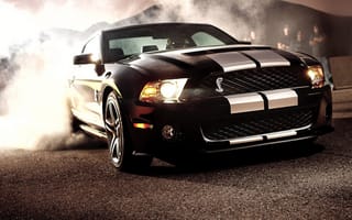 Картинка ford, mustang, машины, авто, дым, форд, мустанг