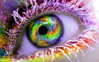 Картинка eyefrost, абстрактные, снег, лед, глаза, мороз