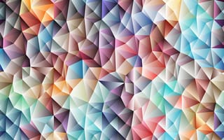 Картинка art, abstract geometry, абстрактные, арт, красочные, шаблон, треугольник, геометрия, мозаика