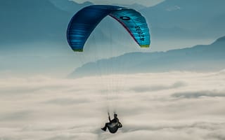 Картинка небо, облака, спорт, свобода