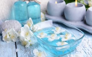 Картинка синие, спа