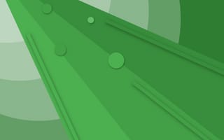 Картинка rectangles, green rays, абстрактные, зеленые, материал, круги, треугольники, лучи