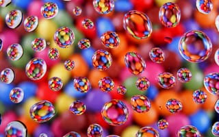 Картинка 3d, цветные, 3д, пузыри, сфера