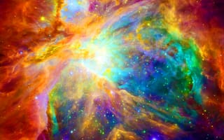 Картинка galaxy, абстрактные, галактика, космос, красочные, звезды, облака, внешний