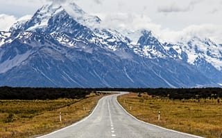 Картинка aorkai mountain, national park, new zealand, новый, дорога, горы, остров, парк, южный, национальная