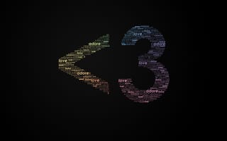 Картинка less, love, less than three, любовь, темные, минимализм, три