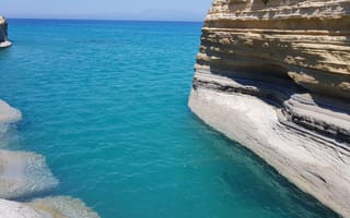 Картинка blue water, canal, corfu, damour, sidari, canal damour hd, синие, вода