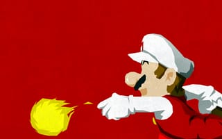 Картинка fireball, mario brothers, супер, огонь, марио