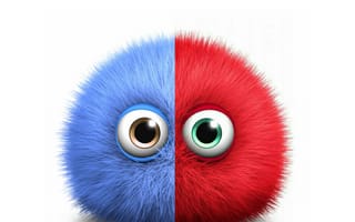 Картинка puffy, синие, красые, милые, микс