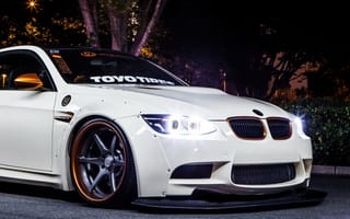 Картинка bmw, e92, m3, белые, бмв, тюнинг, м3, купе