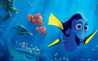 Картинка clownfish, finding dory, stingray, черепаха, пиксар, морской, немо, дори