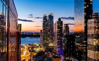 Картинка ny, skyline, новый, город, башня, здания, горизонт, нью йорк, йорк