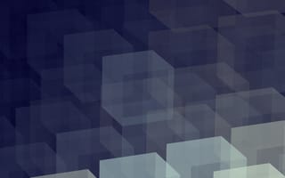 Картинка cubed, синие, куб