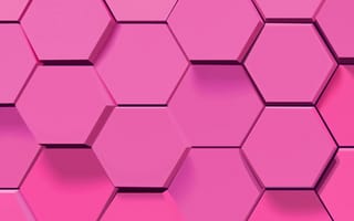 Картинка pink honeycomb, абстрактные, розовые, геометрия, шестиугольники, соты