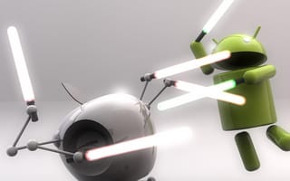 Картинка android vs ios, забавные, андроид, против