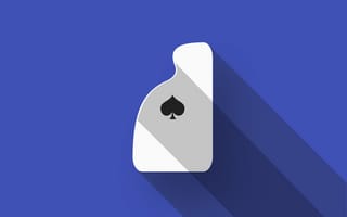 Картинка playing, material ace blue, синие, дизайн, материал, плоские, карты, туз, покер