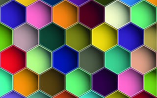 Картинка абстрактные, дизайн, красочные, стиль, конепт, шестиугольники